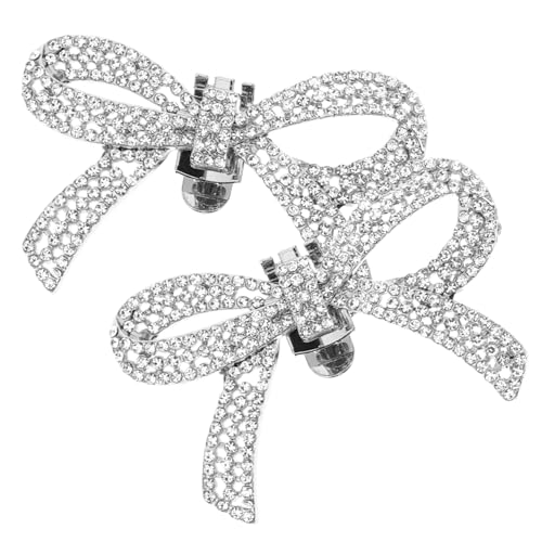 Mikikit Schuhschnallen Mit Strasssteinen Und Schleife Abnehmbare Schuhclip-ornamente Schuhzubehör Für Damen Geeignet Für Pumps Und Verschiedene Anlässe von Mikikit