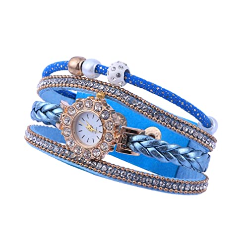 Mikikit Damenarmbanduhr Armbanduhr Schmuck Weiße Armbanduhr Schwarze Armreifuhr Uhr Mit Kristallakzent Uhr Mit Diamantarmband Perlenarmbänder Für Frauen Anschauen Damenuhr Fräulein von Mikikit