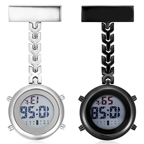 Mikikit Taschenuhr Brosche Schwesternuhren Mit Clip Schwesternuhr Ansteck- Mit Leuchtendem Revers Für Schwestern Ärzte 2St Uhr Taschenuhr Mikikit Taschenuhr Brosche Schwesternuhren Mit Clip Schwesternuhr Ansteck- Mit Leuchtendem Revers Für Schwestern Ärzte 2St Uhr Taschenuhr von Mikikit