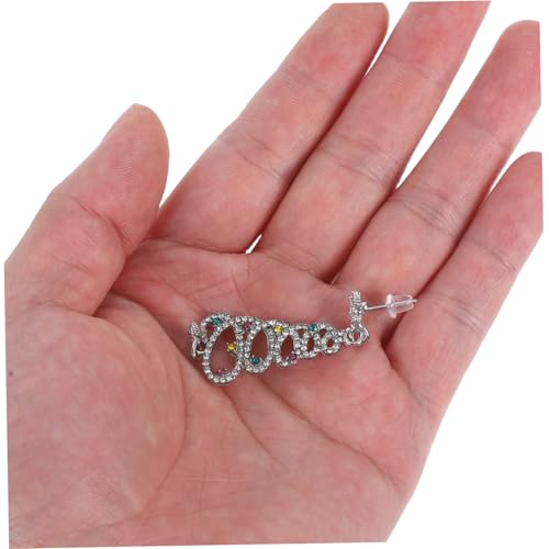 Mikikit Silber Weihnachtsbaum Ohrstecker Damen Zirkonia Mikroeinfassung Bunte Festliche Ohraccessoires Elegantes Design Vielseitig für Party Alltag von Mikikit