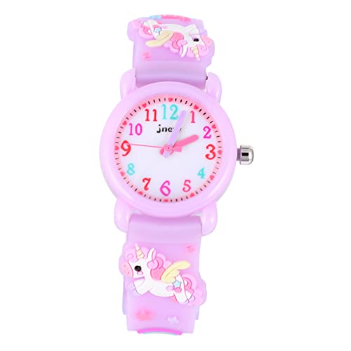 Mikikit Kinder Silikonuhr Kinder Für Kleinkinder Süße Studentenuhren - Armbanduhr - Einfaches Kleid Mädchen Cartoon D Süß Outdoor Freizeituhren Handgelenk Alter Einhorn Mode Kinder von Mikikit