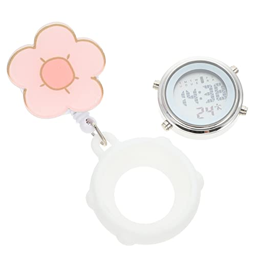 Mikikit Krankenschwester Elektronische Taschenuhr Mit Clip Silikon Für Damen Und Herren Praktische Hängeuhr Für Pflegepersonal von Mikikit