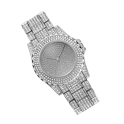 Mikikit Damen Armbanduhr Edelstahl Mit Glitzer Minimalistische Modeuhr Präzises Quarzwerk Stilvolle Damenuhr Für Büro Freizeit Silberne Uhr Für Frauen von Mikikit