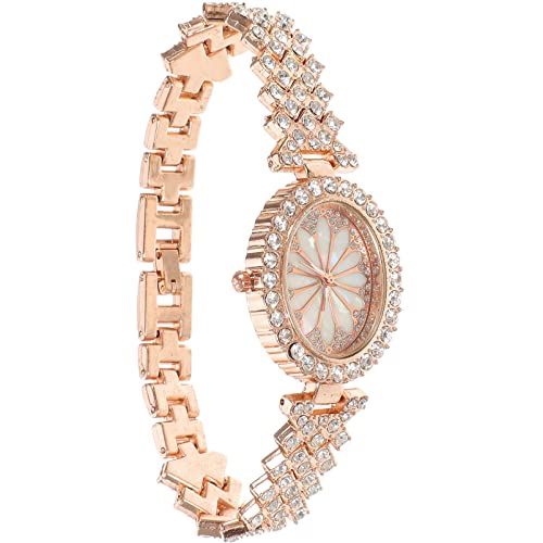 Mikikit Damenuhr Mit Lederarmband Tragbare Armbanduhr Für Damen Kreatives Uhrenornament Exquisites Uhrendekor Für Freizeit Und Partys von Mikikit