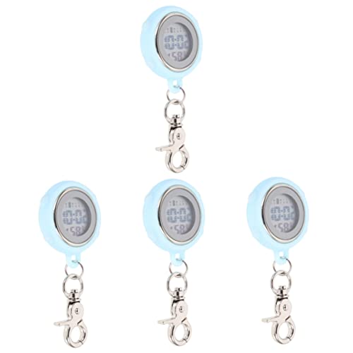 Mikikit Taschenuhr Männergeschenke 4Pcs Schnalle Abdeckung Revers Für Brosche Clip-Legierung Auf Fob Hängende Ornament Abzeichen Elektronischer Clip Damenuhr von Mikikit