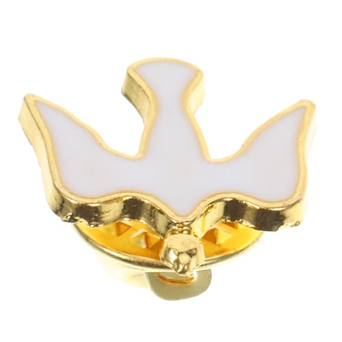 Mikikit Tauben Brustnadel Vergoldet Anstecknadeln Religiöse Christliche Spiritualität Glaube Harmonie Krawattennadeln Accessoires Für Kleidung von Mikikit