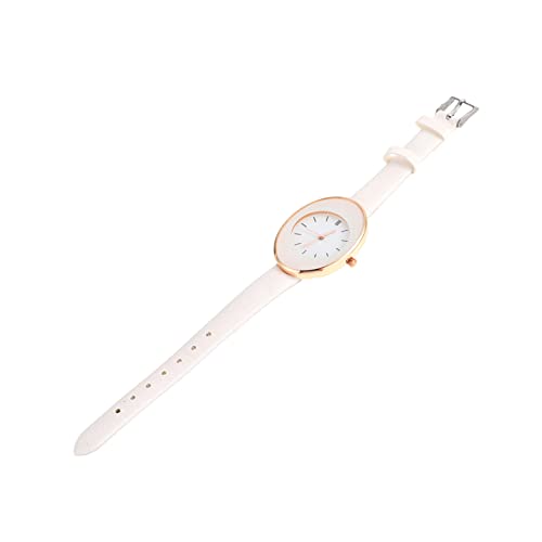 Mikikit Stilvolle Damen Armbanduhr Mit Verstellbarem Lederarmband Kreative Quarzuhr Für Lässigen Präzises Und Angenehmes Design von Mikikit