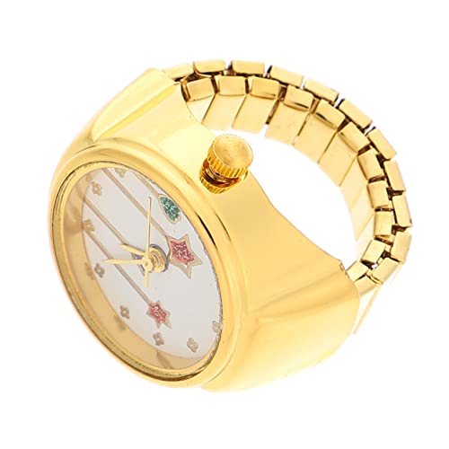 Mikikit Uhr Ring Tragbar Dekorativer Ringeuhren Exquisiter Fingeruhr Party-zubehör Haltbares Material von Mikikit