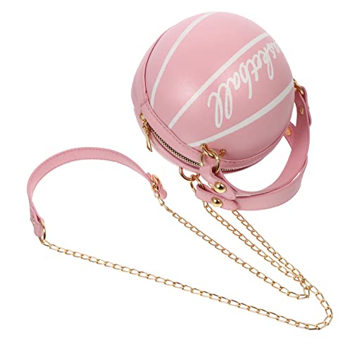 Mikikit 1stk Basketball-kettentasche Schwarze Umhängetasche Für Damen Klein Umhängetasche Mit Damenkette Tasche in Herzform Top Griff Geldb?rse Mini Lederkette Styling-paket Mädchen Frau von Mikikit