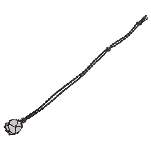 Mikikit Verstellbare Edelstein Halskette Damen und Herren Geflochtene Seil Kette Schmuck Anhänger Elegant Alltagsschmuck von Mikikit