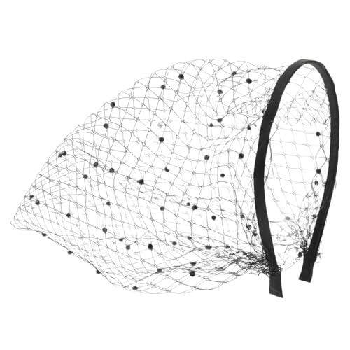 Mikikit Vintage Braut Haarreif mit Netzschleier und Strassbesatz Komfortables Damen Haarschmuck Accessoire für Hochzeiten Teepartys und Festliche Anlässe Vielseitig Einsetzbar und von Mikikit