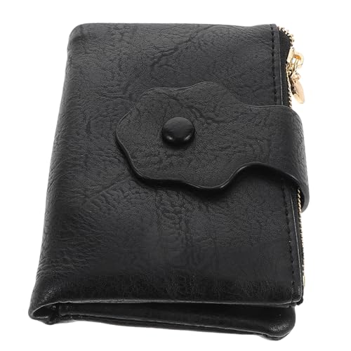 Mikikit Vintage Damen Portemonnaie mit Reißverschluss Multifunktionales Kartenetui und Münzfach Dreifach Faltbare Geldbörse mit Floralem Muster Kompakt und Sicher für Alltag und von Mikikit