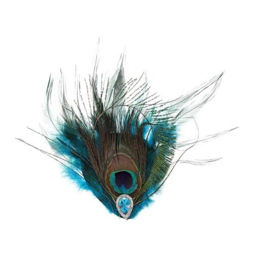 Mikikit Kunstfeder-haarschmuck Mit Pfauenfedern Vintage-haarspange Mit Strass Für Frauen Party-haarschmuck -haarspange Im Retro-stil Dekorative Mikikit Kunstfeder-haarschmuck Mit Pfauenfedern Vintage-haarspange Mit Strass Für Frauen Party-haarschmuck -haarspange Im Retro-stil Dekorative von Mikikit