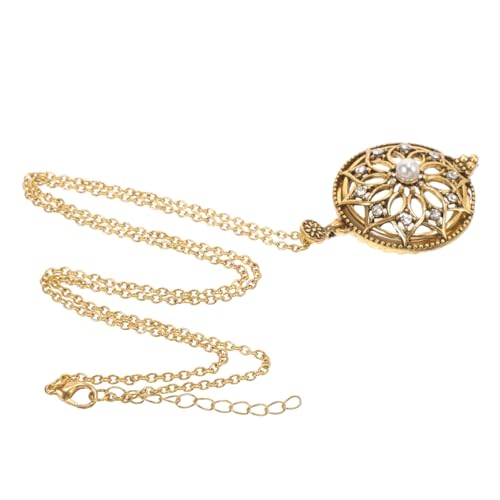 Mikikit Vintage Leselupe Halskette mit Zartem Vergrößerungsglas Anhänger Langlebiges Material Modischer Schmuck für Damen zum Lesen Nähen Basteln Kombinierbar mit Pullover und von Mikikit