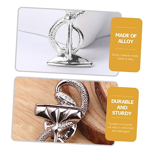 Mikikit Vintage Metallbrosche Schlange und Weinglas Design Kreative Anstecknadel für Kleidung Langlebige Legierung Modisches Accessoire für Pullover Blazer und Schals für Damen von Mikikit