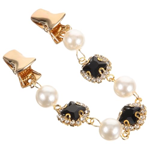 Mikikit Vintage Perlen Brosche Sweater Clip aus Metall Strickjacken und Cardigan Klammer für Damen Multifunktionaler Schal und Kragenhalter Modisches Accessoire für Outfits von Mikikit