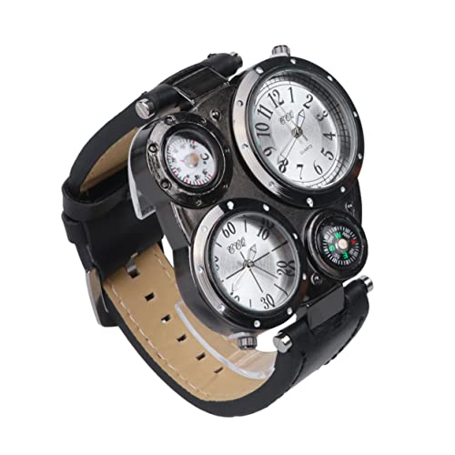 Mikikit Quarz-sportarmbanduhr Outdoor-kompass-Thermometer-Uhr Männer Quarzuhr Wandern Quarzuhr Männer Multi-zifferblatt-Uhr Für Männer von Mikikit