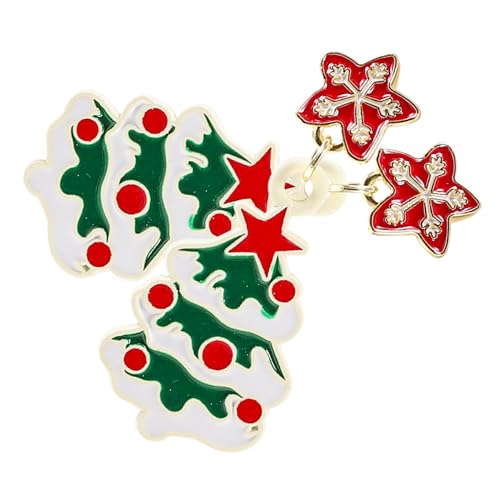 Mikikit Weihnachtsohrringe Weihnachtsbaum Ohrstecker Festliche Ohrhänger Damen Schmuck für Weihnachten Party Alltagsgebrauch von Mikikit