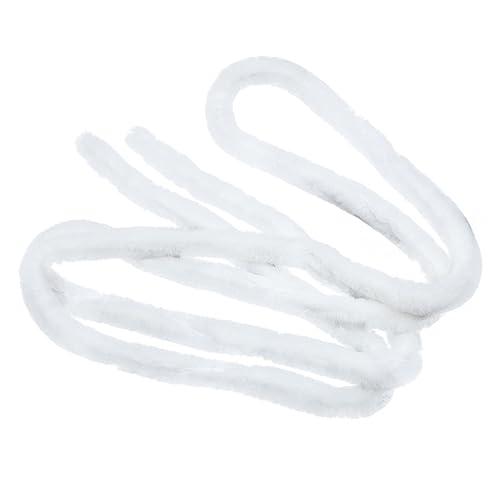 Mikikit Weißes Kunstpelzband Faux Fur Trim Breit für DIY Kostüm Hanfu Kleidung Accessoires Weihnachtsdeko Pelzbesatz für Mützen Kleidung Taschen und Heimdeko von Mikikit