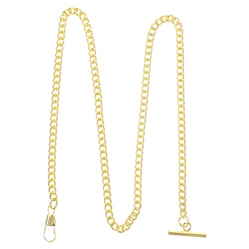 Mikikit Taschenuhr Kette Jeans Kette Schnallenkette Goldene Metallkette für Kleidung Handtasche Jeans 1 Stück Geeignet für Alltag Party von Mikikit