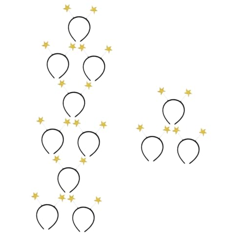 12 Stk Sterne Haarbänder Haargummis Für Kinder Bandana Stirnband Party Head Bopper Stern Haarband Sterne Stirnbänder Haarschmuck Festival-haarbänder Funkeln Star-kopf-bopper Golden Mikinona von Mikinona