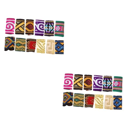 Mikinona 2 Sets Einzigartige Flechten Haarseile Dekorative Haarmanschetten Haarschmuck Rohr Stilvolle Haar-accessoires 12 Stück * 2 von Mikinona