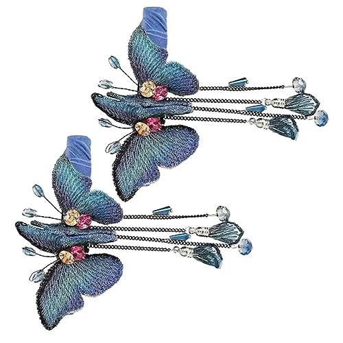 Mikinona 2stücke Elegante Haarspangen Mit Schmetterling-design Und Trendigen Quasten Als Haarschmuck Für Damen Bei Besonderen Anlässen Alltag von Mikinona