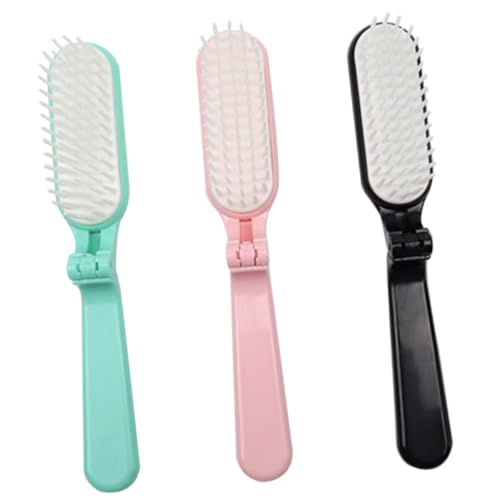 Mikinona 3stücke Kompakte Faltbare Reise-haarbürste Klappbarer Haarkamm Für Damen Herren Und Junge Mädchen Entwirrungsbürste Für Haartypen von Mikinona