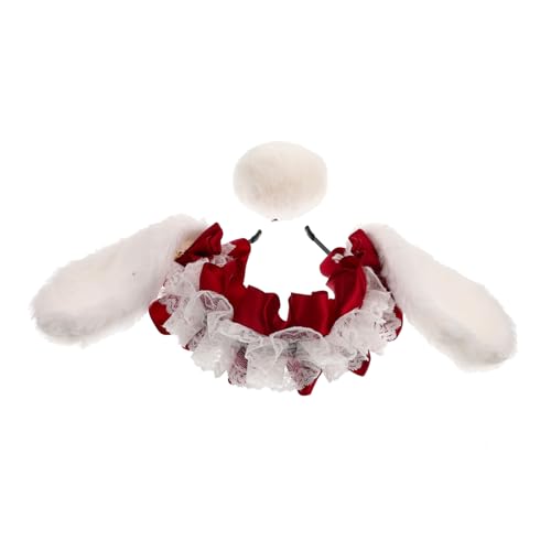 Mikinona 1satz Costume Prop Cosplay Hasenohren Haarreif Und Accessoires Für Karneval Und Festivals Weinrot von Mikinona
