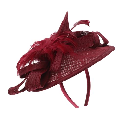 Mikinona 1 Set Elegante Fascinator Hut Haar Clip Für Frauen Fascinator Hut Fascinator Stirnband Kopfbedeckungen Frauen Haar Zubehör Kopfschmuck Für Braut von Mikinona