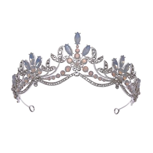 Mikinona 1 Stück Glitzernde Hochzeit Krone Haarschmuck für Bräute Rhinestone Tiara Haaraccessoire Brautkrone für Hochzeitsfeiern und Anlässe von Mikinona
