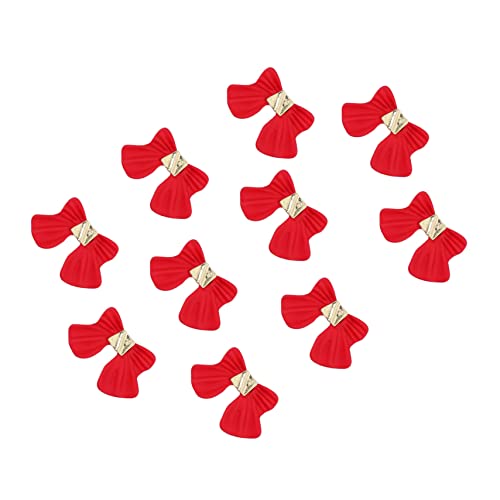 Mikinona 10 Stück Bogenverzierungen Led Nagel Charme Kunst Nagel Charms Dekorationen Maniküre Uv Nageldekor Reiz Bögen Für Nail-art-stollen Aufkleber Rot Zinklegierung von Mikinona