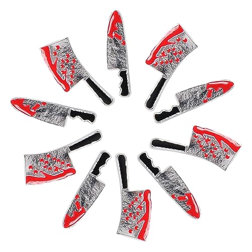 Mikinona 10stücke Teiliges Halloween Nagelcharms Mit Blutigen Messern Nail Art Dekoration Für Frauen Und Männer Für Halloween Partys Und Besondere Anlässe von Mikinona