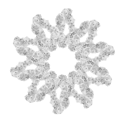 Mikinona 10 Stück Teiliges Glitzer Pailletten Haargummis für Damen und Mädchen Elastische Funkelnde Pferdeschwanzhalter Vielseitig für Party Hochzeit Sport und Gym Geeignet für Haartypen von Mikinona