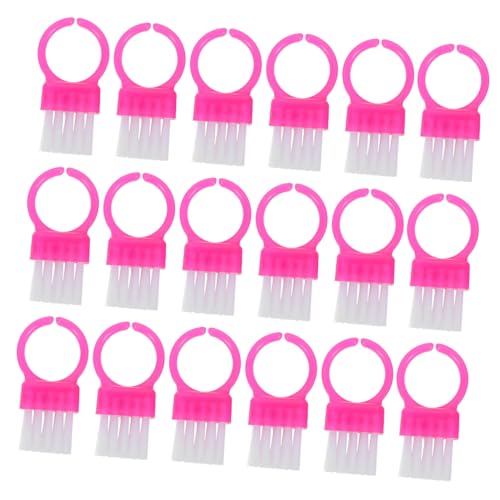Mikinona 100 Stück Nagelbürsten Set Kunststoff Hartborsten Tragbar Ergonomisch für Nagelreinigung Vielseitig Einsetzbar für Damen Herren Maniküre Zuhause Reise Rosa von Mikinona