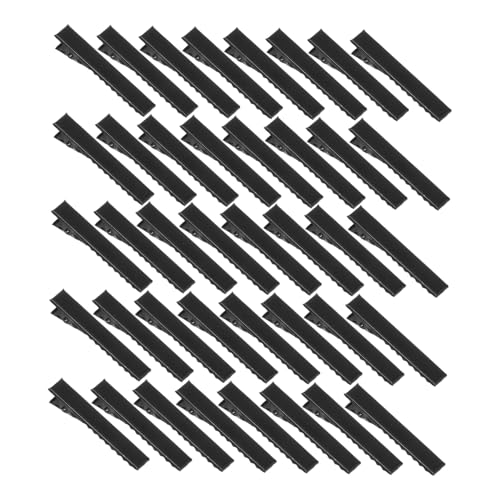 Mikinona 100 Stück Schwarze Entenschnabel Clips Haarglättungsclips Haarspangen Für Dünnes Haar Schlichte Haarspangen Salon Haarnadeln Für Frauen Make Up von Mikinona