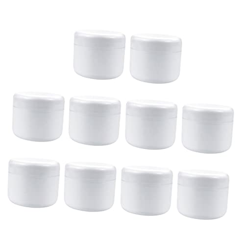 Mikinona 10Er-Boxen Make-up-Creme-Boxen creme dose Creme-Flaschen Reisen Sie Toilettenflaschen leere Cremedosen Handcreme leere Cremeschachteln Flaschen für kosmetische Lotionen pp Weiß von Mikinona