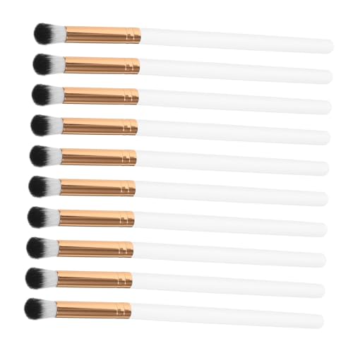 Mikinona 10St Make-up Pinsel Gesichtsbürste Eyeliner-Pinsel Präzisions-Lidschattenpinsel Augen-Make-up-Kit bilden Werkzeugbürste Klarinette Platin einstellen Holzgriff Weiß von Mikinona