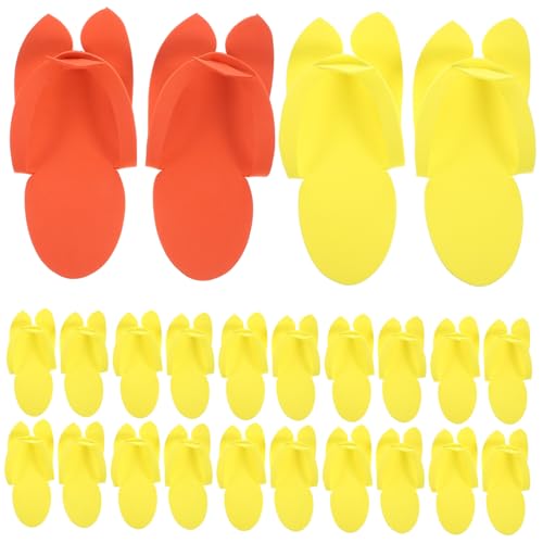Mikinona 12 Paare Einweg Pediküre Hausschuhe Flip flops aus Eva schaumstoff für Damen und Herren Praktische Hygienische Faltbare und Tragbare Spa accessoires Farben Zufällige Farbe von Mikinona