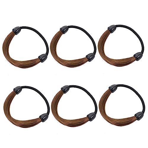 Mikinona 2 Sets Perücken-haargummis Elastische Haargummis Pferdeschwanz-haargummi Für Frauen Kopfschmuck Modische Dekorationen 6 Stück X 2 von Mikinona