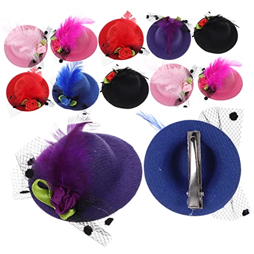 Mikinona 12stücke Haarspange Kinderhaarspange Mit Hutdesign Haarnadel Für Junge Mädchen Bezauberndes Haar-accessoire Für Verschiedene Anlässe von Mikinona