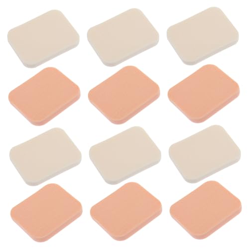Mikinona 12stücke Einfache Make-up-pads Für Mädchen Kosmetikquasten Puderquasten Make-up-tools Weiße Hautfarbe von Mikinona