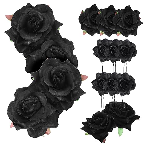Mikinona 12stücke Rosen-haarspangen Für Frauen Und Mädchen Haarschmuck Blume Haar Zubehör Haarspangen Für Partys Und Besondere Anlässe von Mikinona