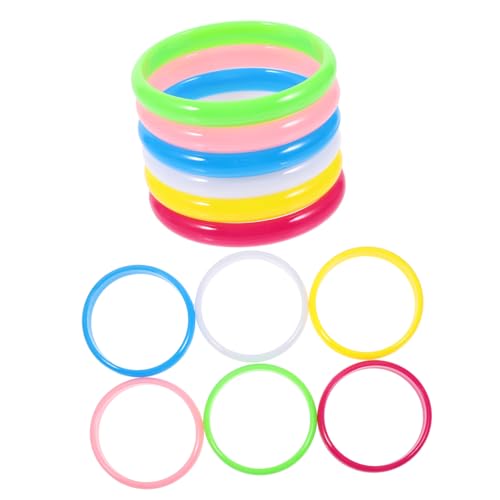 Mikinona 12 Stück Teiliges Kunststoffarmband Set in Candy Farben für Frauen und Leichte Plastikbänder zum Dekorieren und Kombinieren für Kindergeburtstag und Freizeitgestaltung von Mikinona