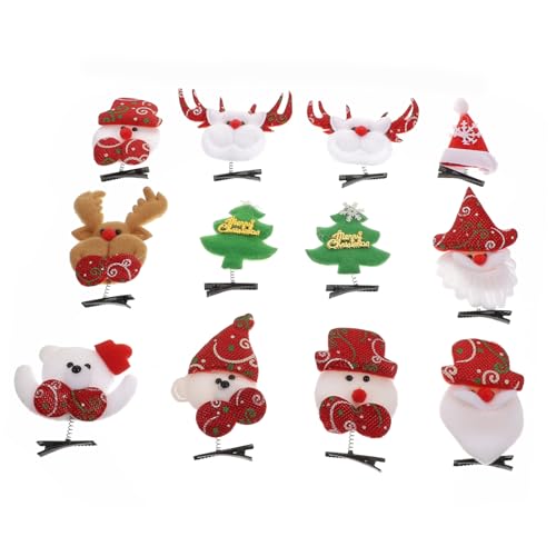 Mikinona 12stücke Weihnachts-haarspangen Für Mädchen Festliche Haaraccessoires Mit Niedlichem Design Für Partys Festivals Und Fotoshootings von Mikinona
