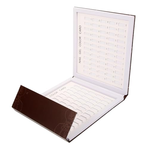 Mikinona 120 Farbkartenanzeigebuch Gelnagellack Nägelgel Zeigen Nagellack Buch Nagel Buch Diagramm Maniküre-Farbkarte Nagelmusterbuch Nagelfarben Musterbuch Papier Coffee von Mikinona