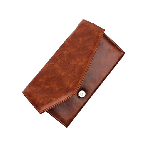 Mikinona 12löcher Pu Kosmetiktasche Mit Fächern Tragbare Make-up Pinsel Aufbewahrung Für Und Zuhause Kaffee-farbige Kosmetik Organizer Für Damen von Mikinona