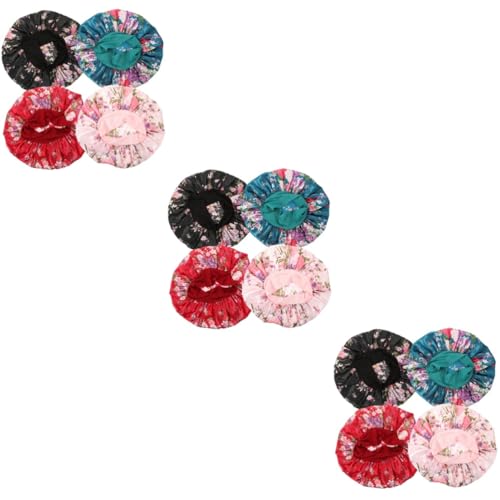 Mikinona 12stücke Satin Schlafhaube Für Damen Elastische Haarkappe Zum Schlafen Pflege Für Langes Haar Wiederverwendbare Und Langlebige Haarkappe Und Weinrot von Mikinona