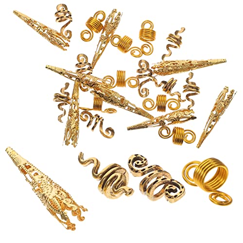 Mikinona 130stücke Haarzopf-perlen Dreadlock-schmuck Flechtzubehör Für Zöpfe Haarschmuck Haaranhänger Für Dreadlocks Flechtaccessoires von Mikinona