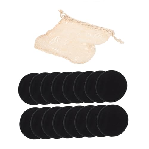 Mikinona 16 Stück Abschminkpads Für Gesicht Einzelne Wimpern Wimperntusche Haut Unterlage Spülbare Tücher Reinigungsbalsam Polieren Lüfter Shampoo Wimpernlift-set Streifen Black Bambusfaser von Mikinona